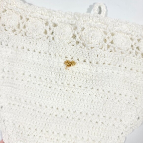 NWT PQ Swim Rainbow Romance Crochet Bikini Top & Lux Crochet Full Bottom Set - Picture 9 of 12